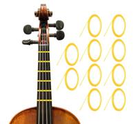 QUARKZMAN Nastro per Tastiera 50m 3mm PET 10 Pezzi Giallo Scuro | Adesivi Guida per Violino e Violoncello, 164 piedi e 0,12 pollici, per Vari Strumenti Orchestrali, Note sulla Tastiera