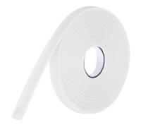 QUARKZMAN Nastro Sbieco Doppia Piegatura 1,5cm Poliestere Bianco | Continuo in Rotolo 14,6m, per Cucito, Orlatura, Quilting, Rifinitura e Lavori Creativi