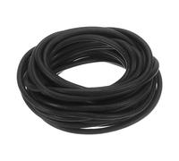 QUARKZMAN Nastro Tenuta Schiuma Silicone, Diametro 5,5 Mm (0,22") Lungo 6 Metri (19,69 Piedi) Gomma Spugna Sigillante Rotondo Corda Gomma Solida per Macchinari e Industrie, Nero