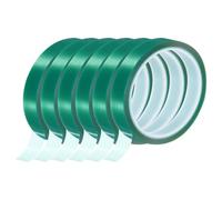 QUARKZMAN Nastro Termico Verde, 6 Rotoli 20mmx33m 108ft Nastro Resistente Alle Alte Temperature per Sublimazione, Pressa a Caldo, Trasferimento Termico, Circuito Stampato, Senza Residui