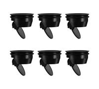 QUARKZMAN Nucleo Anti-Odore di Scarico a Pavimento, Scarico a Pavimento in Plastica per Doccia, Dispositivo Antiriflusso, per Cucina, Bagno, Balcone, Nero, 6 Pezzi
