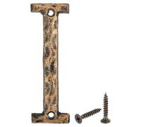 QUARKZMAN Numero Civico Esterno Lettera, 14 x 0.7cm In Ghisa A Stile Vintage "I" Per Casa Strada Ufficio Cassetta Postale, Nero E Oro