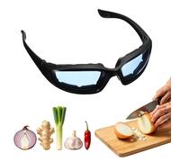 QUARKZMAN Occhiali per cipolla, Montatura piccola nera e Lenti blu | Anti-lacrime, anti-appannamento, occhiali di sicurezza e protezione, per cucina, taglio, condimento e griglia
