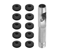 QUARKZMAN Occhielli in Plastica Multiuso 11Pz, Set Occhielli 12mm Occhielli Plastica Generic Occhielli Per Teloni Rondelle Occhielli Plastica Antiruggine per Teloni per Camion, Tende, Nero