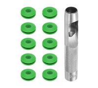 QUARKZMAN Occhielli in Plastica Multiuso 11Pz, Set Occhielli 12mm Occhielli Plastica Generic Occhielli Per Teloni Rondelle Occhielli Plastica Antiruggine per Teloni per Camion, Tende, Verde