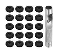 QUARKZMAN Occhielli in Plastica Multiuso 21Pz, Set Occhielli 12mm Occhielli Plastica Generic Occhielli Per Teloni Rondelle Occhielli Plastica Antiruggine per Teloni per Camion, Tende, Nero