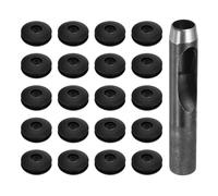 QUARKZMAN Occhielli in Plastica Multiuso 21Pz, Set Occhielli, 12mm Occhielli Plastica Generic Occhielli Per Teloni Rondelle Occhielli Plastica Antiruggine per Teloni per Camion, Nero