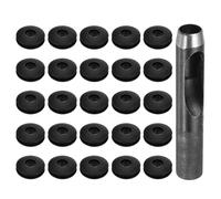 QUARKZMAN Occhielli in Plastica Multiuso 26Pz, Set Occhielli, 12mm Occhielli Plastica Generic Occhielli Per Teloni Rondelle Occhielli Plastica Antiruggine per Teloni per Camion, Nero