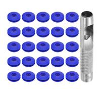 QUARKZMAN Occhielli in Plastica Multiuso 26Pz, Set Occhielli 12mm Occhielli Plastica Generic Occhielli Per Teloni Rondelle Occhielli Plastica Antiruggine per Teloni per Camion, Tende, Blu
