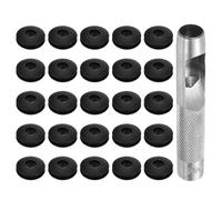 QUARKZMAN Occhielli in Plastica Multiuso 26Pz, Set Occhielli 12mm Occhielli Plastica Generic Occhielli Per Teloni Rondelle Occhielli Plastica Antiruggine per Teloni per Camion, Tende, Nero