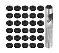 QUARKZMAN Occhielli in Plastica Multiuso 31Pz, Set Occhielli 12mm Occhielli Plastica Generic Occhielli Per Teloni Rondelle Occhielli Plastica Antiruggine per Teloni per Camion, Tende, Nero