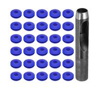 QUARKZMAN Occhielli in Plastica Multiuso 31Pz, Set Occhielli, 12mm Occhielli Plastica Generic Occhielli Per Teloni Rondelle Occhielli Plastica Antiruggine per Teloni per Camion, Blu