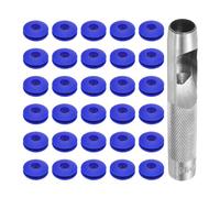 QUARKZMAN Occhielli in Plastica Multiuso 31Pz, Set Occhielli 12mm Occhielli Plastica Generic Occhielli Per Teloni Rondelle Occhielli Plastica Antiruggine per Teloni per Camion, Tende, Blu