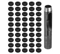QUARKZMAN Occhielli in Plastica Multiuso 51Pz, Set Occhielli, 12mm Occhielli Plastica Generic Occhielli Per Teloni Rondelle Occhielli Plastica Antiruggine per Teloni per Camion, Nero