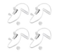 QUARKZMAN Orecchio Pezzo Auricolare Agente Segreto Auricolare Costume Puntello con Auricolari Sostituzione Acustica Tubo per 2-Via Radio Audio Cuffie 4pz