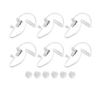 QUARKZMAN Orecchio Pezzo Auricolare Agente Segreto Auricolare Costume Puntello con Auricolari Sostituzione Acustica Tubo per 2-Via Radio Audio Cuffie 6pz