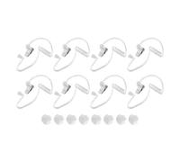 QUARKZMAN Orecchio Pezzo Auricolare Agente Segreto Auricolare Costume Puntello con Auricolari Sostituzione Acustica Tubo per 2-Via Radio Audio Cuffie 8pz