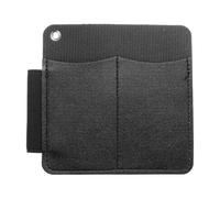 QUARKZMAN Organizzatore Tasca in Pelle 5.1" x 5.3" Supporto Gancio Tasca per Coltello da Tasca con Passante per Penna per Coltello Tasca Torce Penne Chiavi Strumenti Multipli, Nero