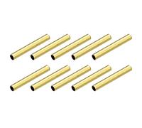 QUARKZMAN Ottone Tubo Spaziatore Perline, 2mm x 15mm Lucido Perle 1.7mm Diametro Interno per Fai-da-te Gioielli Creazione Artigianato Progetti, Oro Tono 100pz