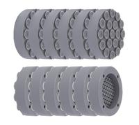 QUARKZMAN Pad Antivibrazione per Lavatrice, 12pz Tappetini di Supporto in Silicone Non-Scivoloso con 19 Ventose Forti per Fermare Lavatrice e Asciugatrice Movimento (Grigio, 2,5" Dia)