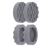 QUARKZMAN Pad Antivibrazione per Lavatrice, 4pz Tappetini di Supporto in Silicone Non-Scivoloso con 19 Ventose Forti per Fermare Lavatrice e Asciugatrice Movimento (Grigio, 2,5" Dia)