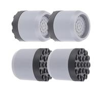 QUARKZMAN Pad Antivibrazione per Lavatrice, 4pz Tappetini di Supporto in Silicone Non-Scivoloso con 19 Ventose Forti per Fermare Lavatrice e Asciugatrice Movimento (Grigio, 2,4" Dia)