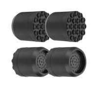 QUARKZMAN Pad Antivibrazione per Lavatrice, 4pz Tappetini di Supporto in Silicone Non-Scivoloso con 19 Ventose Forti per Fermare Lavatrice e Asciugatrice Movimento (Nero, 2,4" Dia)