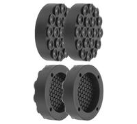 QUARKZMAN Pad Antivibrazione per Lavatrice, 4pz Tappetini in Silicone Antiscivolo con 19 Ventose Forti per Fermare Lavatrice e Asciugatrice in Movimento (Nero, Diametro 2.5")