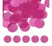 QUARKZMAN Paillettes Piatte Tonde Sciolte, 90Pezzi 30mm/1.2 Pollice Paillettes Loose Bling Rosso Rosa Per DIY, Ricamo Abbigliamento, Creazione Gioielli