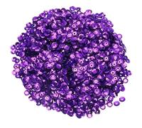 QUARKZMAN Paillettes Sfuse 4mm Paillettes Argentate con Retro 3000pz Paillettes a Coppa Paillettes per Ricamo Creazione Gioielli Artigianato Cucito, Viola Scuro