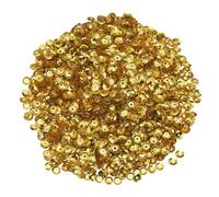 QUARKZMAN Paillettes Sfuse 4mm Paillettes con Retro Argento 3000pz Paillettes a Tazza Paillettes per Ricamo Creazione Gioielli Artigianato Cucito, Oro Profondo