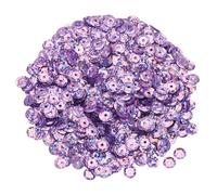 QUARKZMAN Paillettes Sfuse 6mm Paillettes Laser 2400pz Paillettes a Tazza Paillettes per Ricamo Creazione Gioielli Artigianato Cucito, Viola Rosa