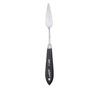 QUARKZMAN Palette Knife Painting Tool 8.46" In Acciaio Inox Pointed Blade Spatula Painting Pallet Knife With Hole Design Beech Wood Handle for Oil Acrylic Canvas, Black