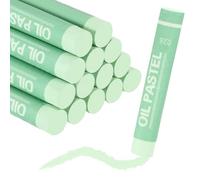 QUARKZMAN Pastelli A Olio Morbidi, Pastelli A Cera Colorati Vivaci Materiali Artistici Miscelabili Per Pittura Disegno Miscelazione Artisti Principianti (Light Green, Confezione Da 16)