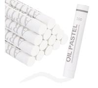 QUARKZMAN Pastelli A Olio Morbidi, Pastelli A Cera Colori Vivaci Facili Da Miscelare Materiali Artistici Per Pittura Disegno Miscelazione Artisti Principianti (Bianco, Confezione Da 16)