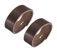 QUARKZMAN Pelle Cintura Passante Porta 11,5cm Esterno Sottopancia Cinturino Ring Fibbia per Fai-da-Te Artigianato Borsa Cintura Fissaggio (Caffè)