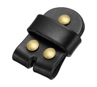 QUARKZMAN Pelle Cintura Perno Fibbia con Rivetti, 36mm Cintura Testa Connessione Ring per Fai -da-Te Artigianato Uomo Donna Cinture Accessori (Nero)