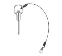 QUARKZMAN Perni di Bloccaggio a Sfera con Maniglia Pulsante, Diametro Perno 6mm, Lunghezza Utilizzo 45mm Perno a Rilascio Rapido con Cavo Sicurezza, Acciaio Inossidabile 318