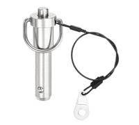 QUARKZMAN Perno A Sgancio Rapido Ad Anello 1/2"x2" In Acciaio Inox 304 Perno A Bloccaggio A Sfera Con Maniglia A Pulsante E Cavo Per Audio Bimini Top Marine Argento