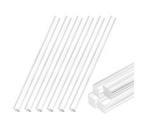 QUARKZMAN Pezzi Barre Quadrate In Acrilico Trasparente, x Barra In Plastica PMMA Diffusori Di Luce, Supporti Per Espositori, Modellismo Fai Da Te Decorazioni Per Casa E.