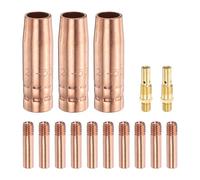 QUARKZMAN Pezzi Kit Pistola Saldatura MIG Punta Contatto Ugello Diffusore Accessori Sostituzione Saldatore MIG Con Supporto Di Collegamento Per Torcia Di Saldatura 100L/Tweco Mini/#1.
