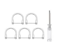 QUARKZMAN Pezzi Ring D A Forma Di Ferro Di Cavallo 24.6mm Metallici A U Semicircolari Per Borsellino Portachiavi Con Cacciavite Per Accessori Collari Keychain Fai Da Te In Pelle.
