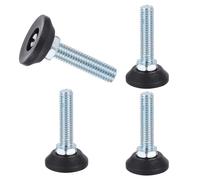 QUARKZMAN Piedini Regolabili Per Mobili Con Filettatura M10 4Pz 3/8"-16 30mm l Piedini Regolabili Per Mobili Con Filettatura Avvitabili Per Sedia Piedini Scorrevoli Sedia Mobiletto Nero