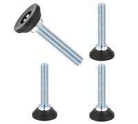 QUARKZMAN Piedini Regolabili Per Mobili Con Filettatura M10, 4Pz 3/8"-16 50mm l Piedini Regolabili Per Mobili Con Filettatura A Vite Per Livellamento Piedini Per Sedia Scivoli Armadio Nero