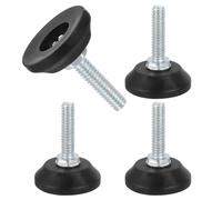 QUARKZMAN Piedini Regolabili Per Mobili Con Filettatura M6 4Pz 1/4"-20 25mm L Gambe Di Livellamento Filettate Regolabili Piedini A Vite Per Sedia Livellamento Per Tavolo Sedia Mobiletto Nero