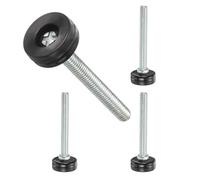 QUARKZMAN Piedini Regolabili Per Mobili Con Filettatura M8, 4Pz 5/16"-16 65mm L Piedini Regolabili Per Mobili Con Filettatura A Vite Per Sedia Piedini Livellanti Per Tavolo Sedia Nero