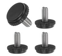 QUARKZMAN Piedini Regolabili Per Mobili Con Filettatura M8, 4Pz 5/16"-18 18mm L Piedini Regolabili Per Mobili Con Filettatura A Vite Per Sedia Piedini Livellanti Per Tavolo Sedia Nero