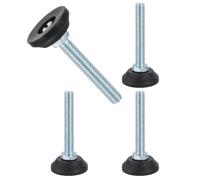 QUARKZMAN Piedini Regolabili Per Mobili Con Filettatura M8, 4Pz 5/16"-18 50mm l Piedini Regolabili Per Mobili Con Filettatura Avvitabili Per Sedia Livellamento Per Tavolo Sedia Armadio Nero