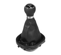 QUARKZMAN Pomello Del Cambio Manuale A 6 Marce Per VW Caddy II MK2 04-09 | Per VW Touran 2003-2010. Materiale: Similpelle, Plastica, Metallo. Colore: Nero, Argento. Base: 20x13,8 cm. 1 Pezzo.