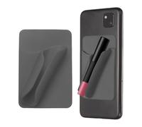 QUARKZMAN Porta Lucidalabbra Per Telefono, Adesivo In Silicone Porta Lucidalabbra Autoadesivo Portacarte In Silicone Con Slot Per Carta Per Cellulare, Grigio Scuro